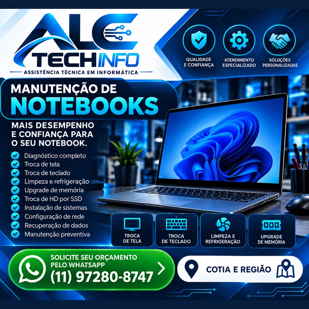 Arte de manutenção de notebooks